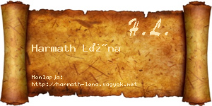 Harmath Léna névjegykártya